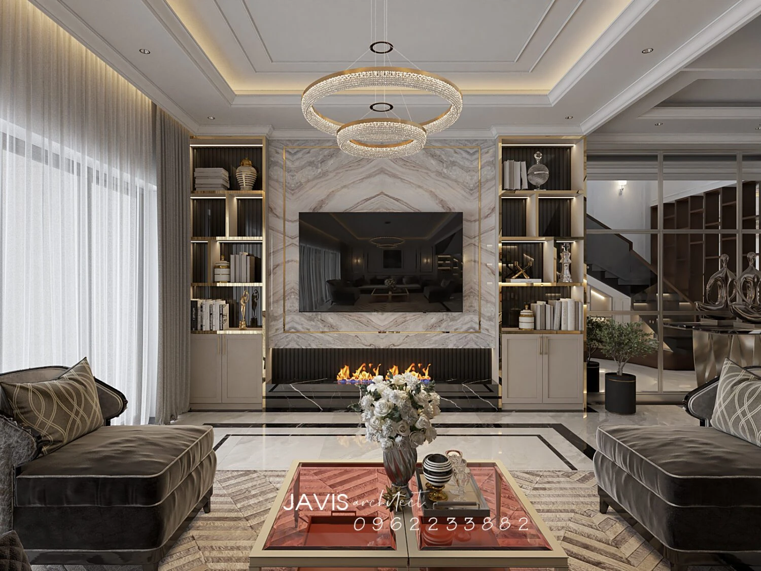 Living Room - Dining Room SketchUp Model Free Download Enscape Modern ID 218000193 (Hoang Thang)