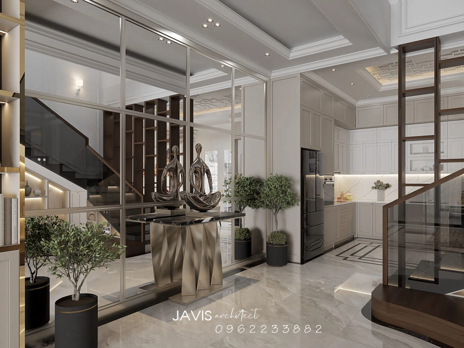 Living Room - Dining Room SketchUp Model Free Download Enscape Modern ID 218000193 (Hoang Thang)