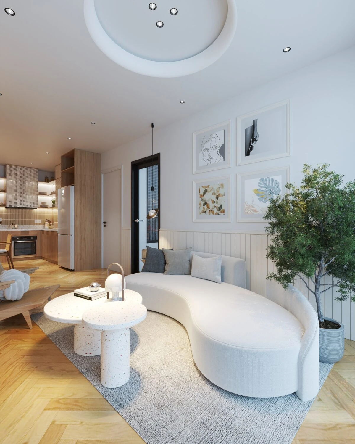 Living Room - Dining Room SketchUp Model Free Download Modern ID 218000163 (Le Manh Tien)