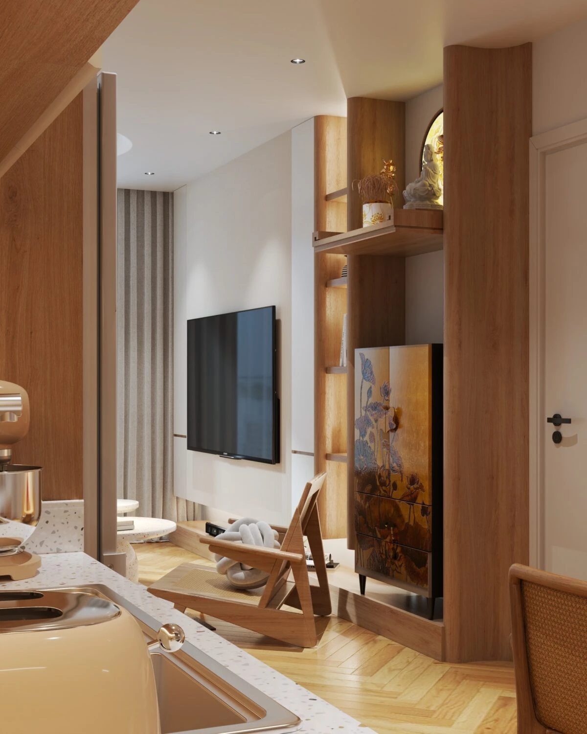 Living Room - Dining Room SketchUp Model Free Download Modern ID 218000163 (Le Manh Tien)