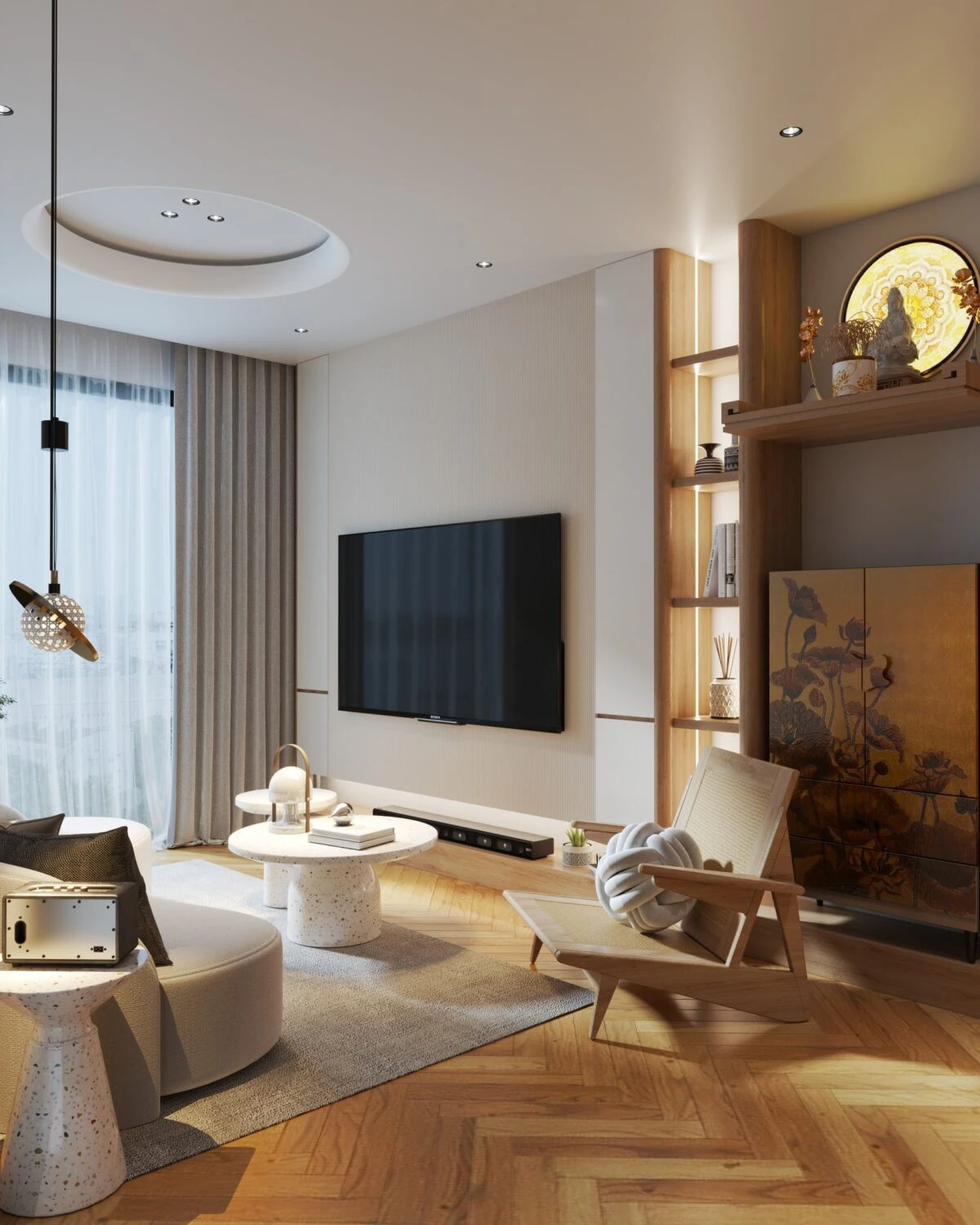 Living Room - Dining Room SketchUp Model Free Download Modern ID 218000163 (Le Manh Tien)