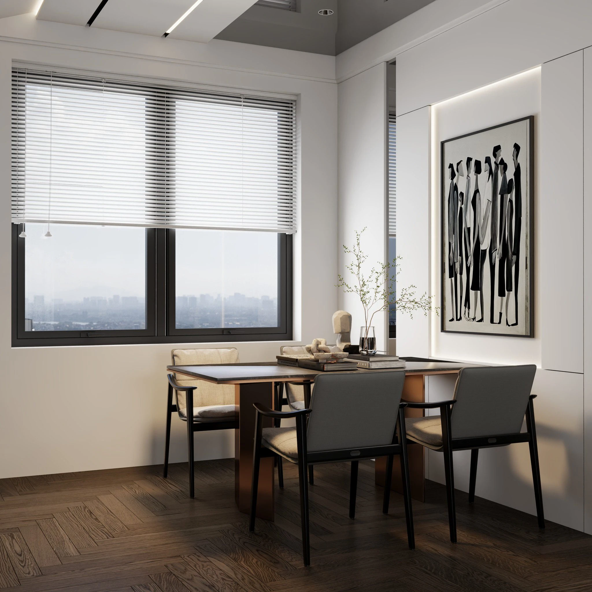 Living Room - Dining Room SketchUp Model Free Download Vray Modern ID 218000223 (Hung Duong Do)