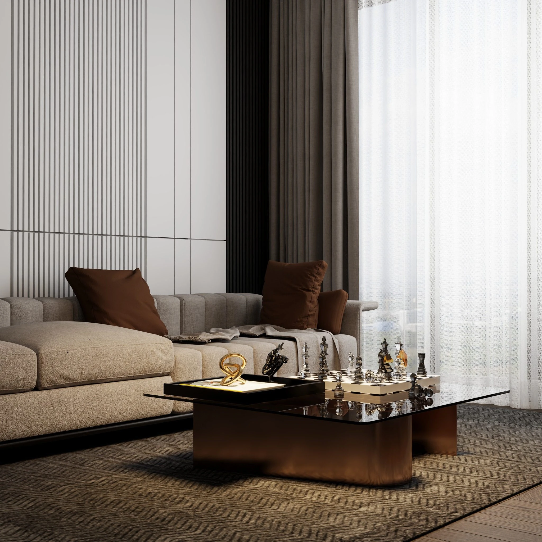 Living Room - Dining Room SketchUp Model Free Download Vray Modern ID 218000223 (Hung Duong Do)