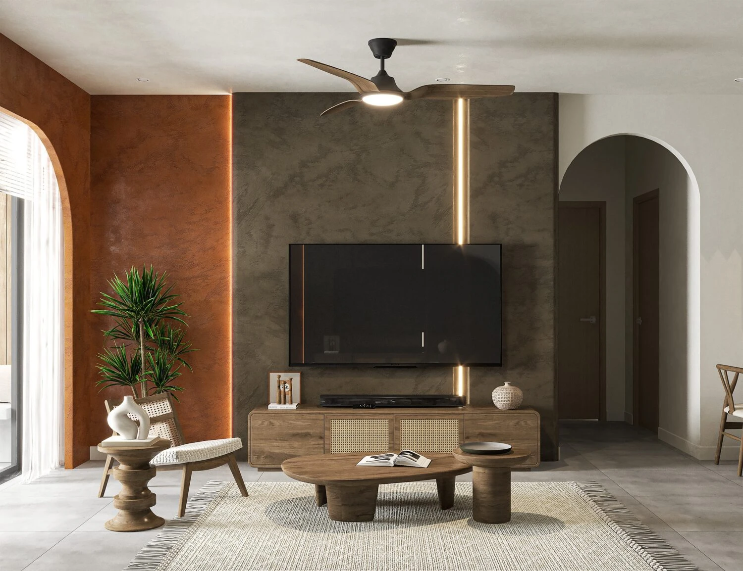 SketchUp Free Living Room - Dining Room SketchUp Model Free Vray Modern Download ID 218000181 (Quoc Khanh)