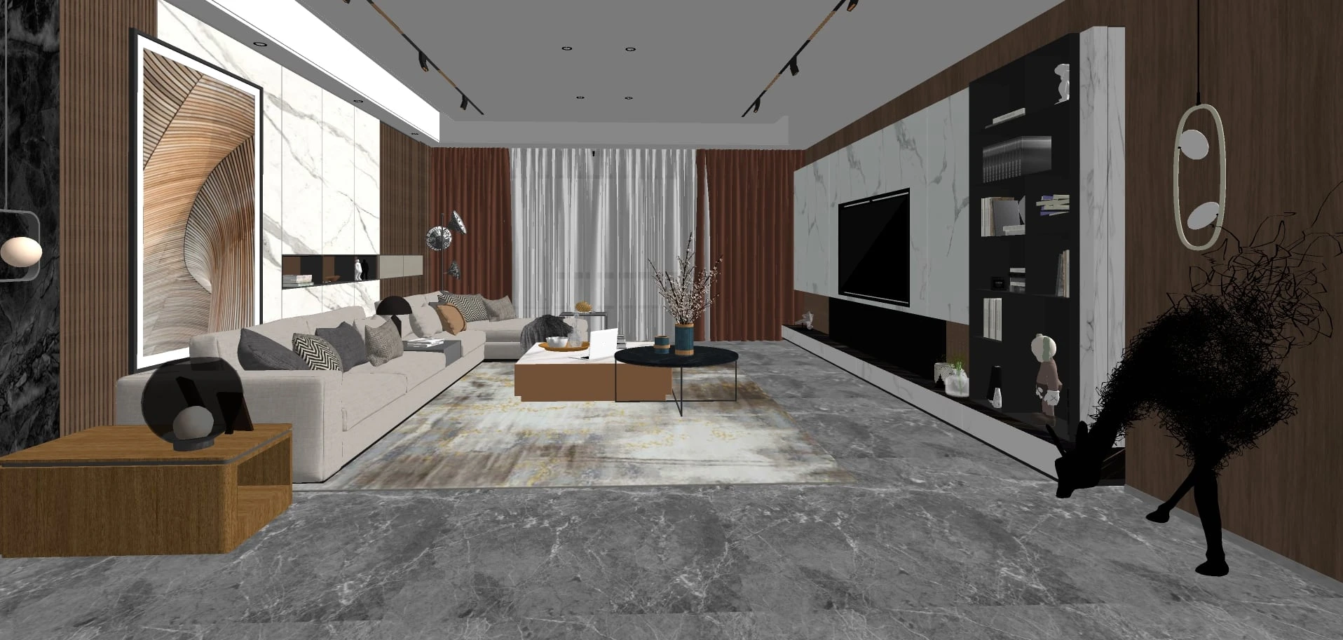 Living Room Free Sketchup Models Download Modern ID 100000231 (Duy Diep)