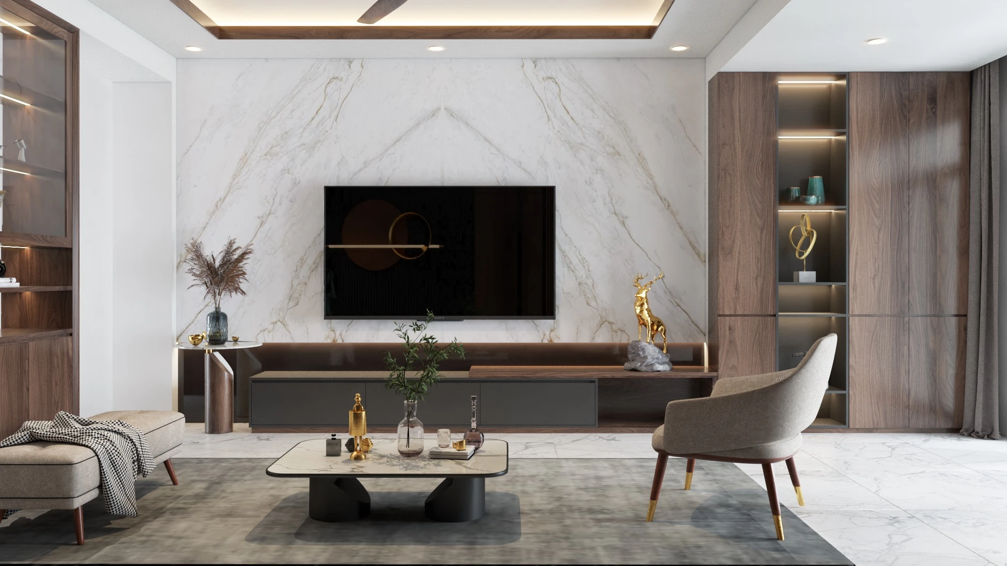 Living Room Free Sketchup Scene Modern Download ID 100000260 (An Doan)