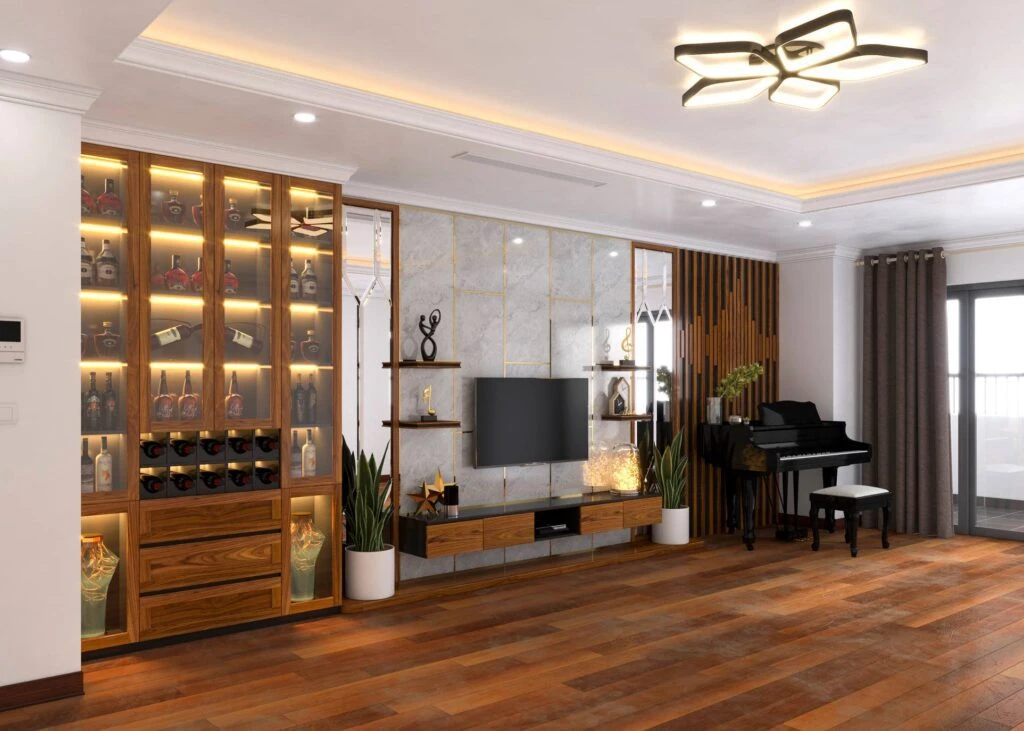 SketchUp Free Living Room Free Sketchup Scene Vray Modern Download ID 100000200 (Dai Ca)