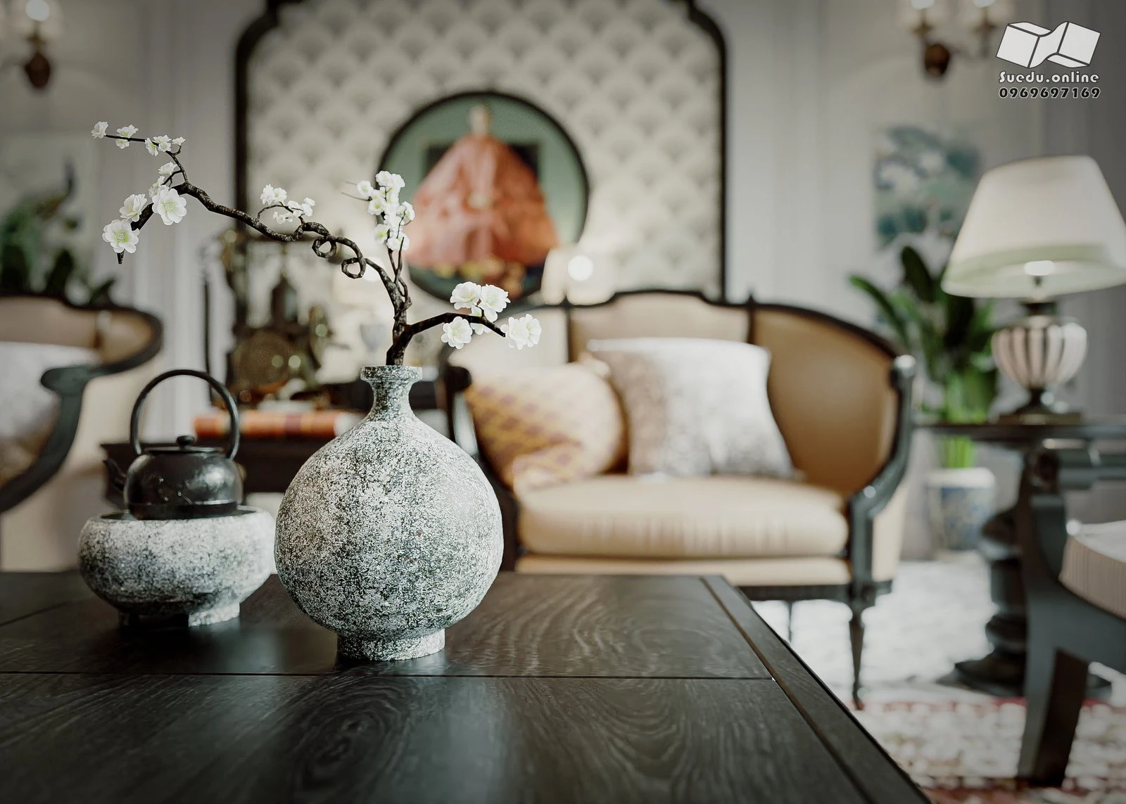 SketchUp Free Living Room Indochine Vantage Free Download SketchUp Models ID 100000427 (Phan Thuc)