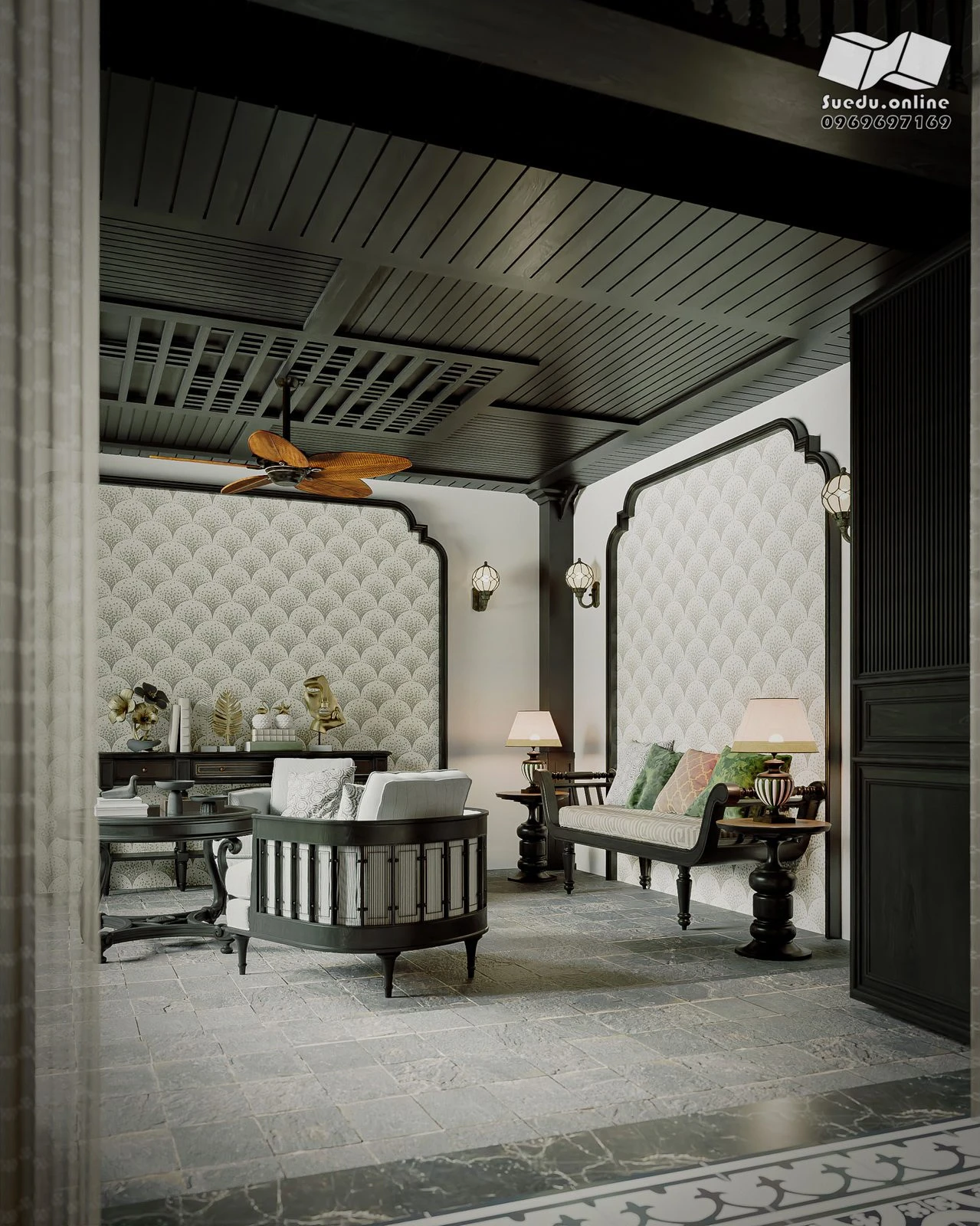 SketchUp Free Living Room Indochine Vantage Free Download SketchUp Models ID 100000427 (Phan Thuc)