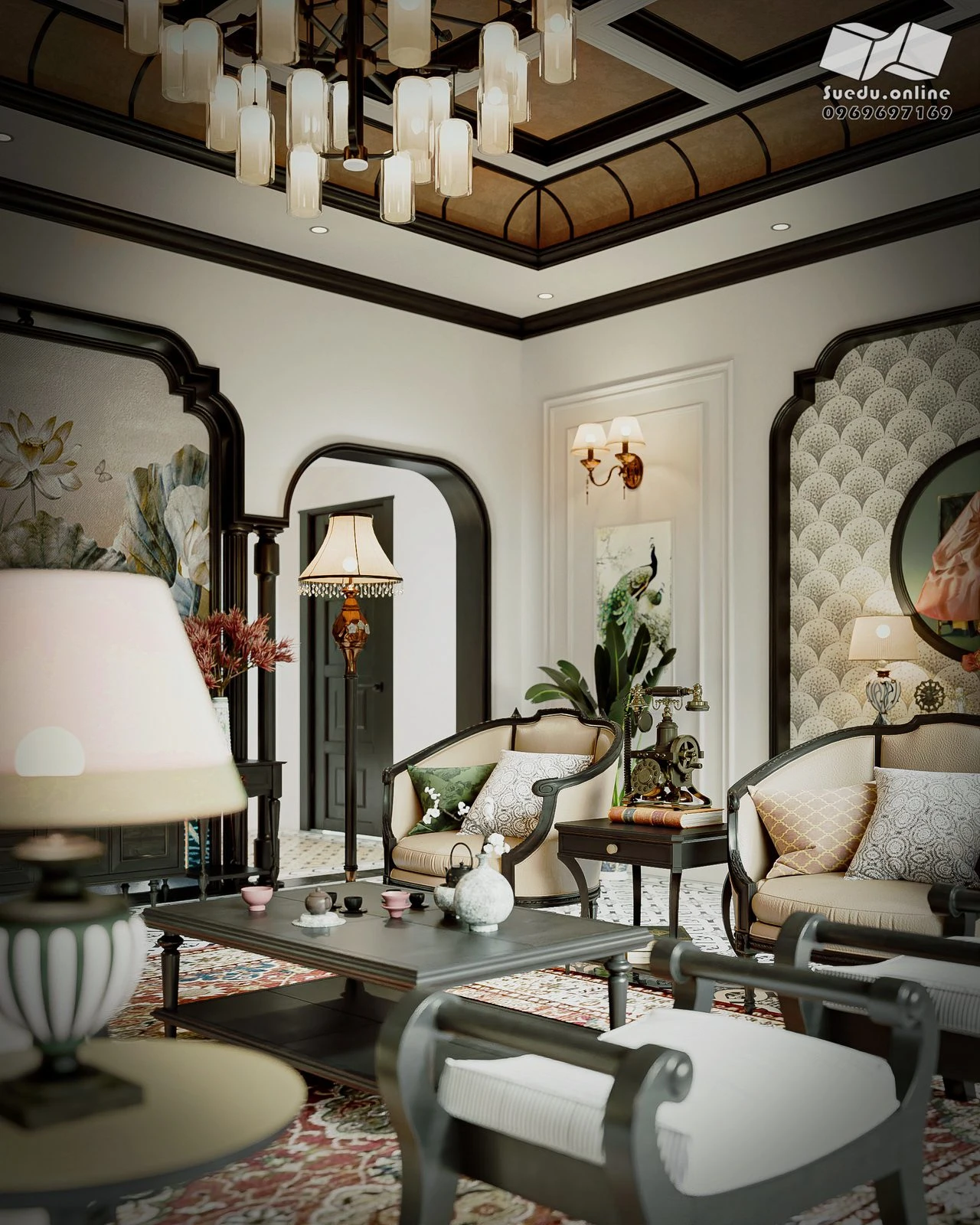 SketchUp Free Living Room Indochine Vantage Free Download SketchUp Models ID 100000427 (Phan Thuc)