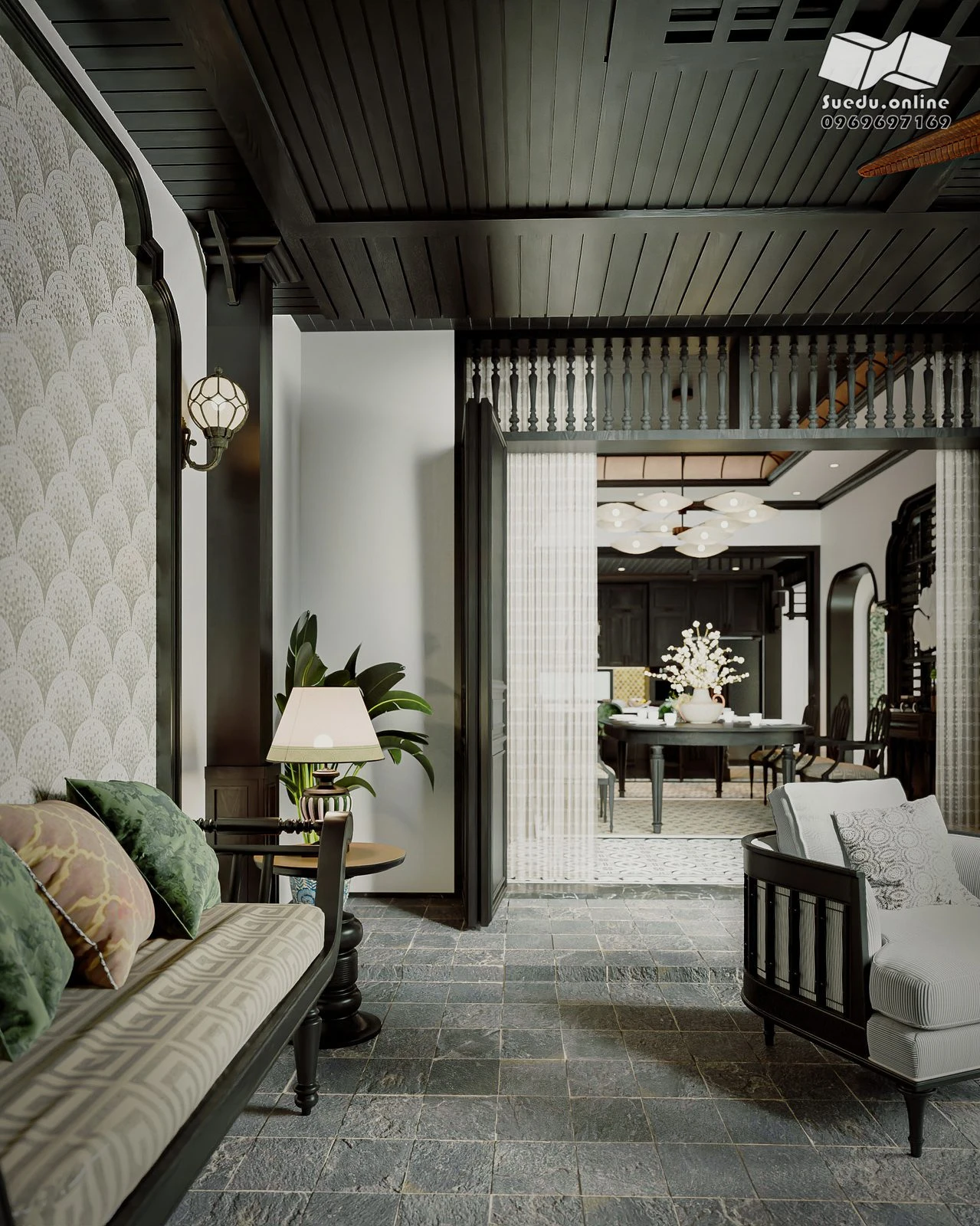 SketchUp Free Living Room Indochine Vantage Free Download SketchUp Models ID 100000427 (Phan Thuc)