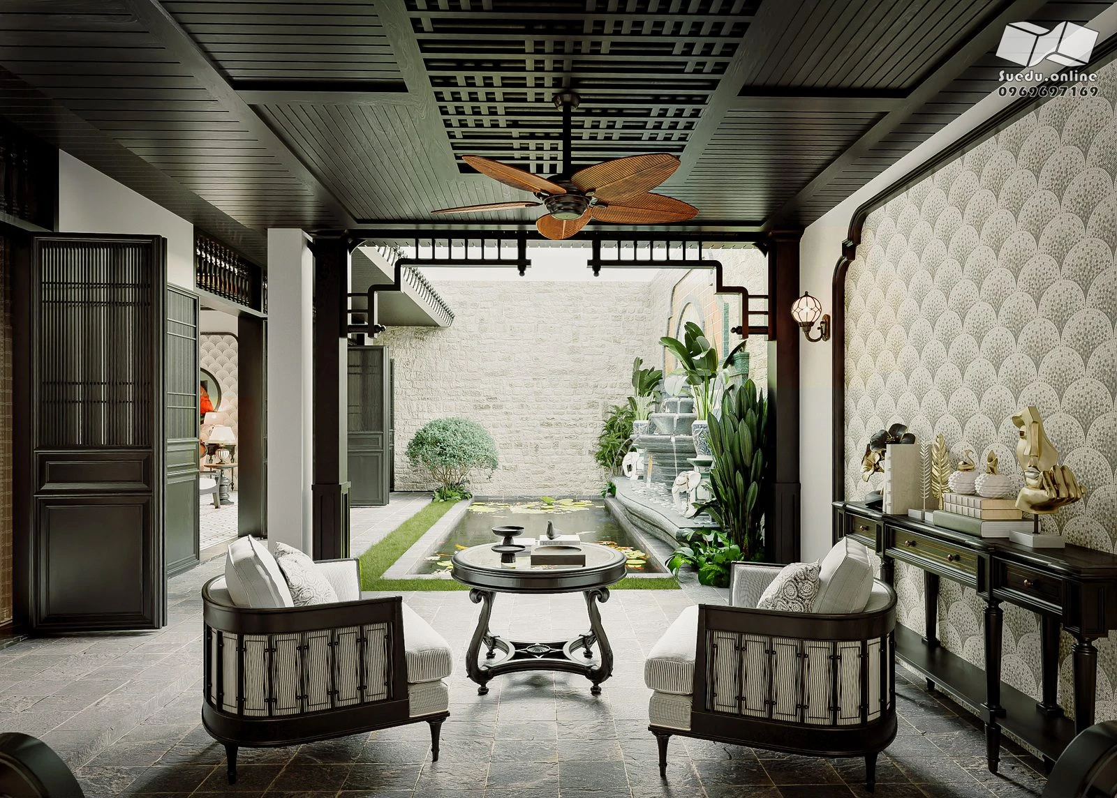 SketchUp Free Living Room Indochine Vantage Free Download SketchUp Models ID 100000427 (Phan Thuc)