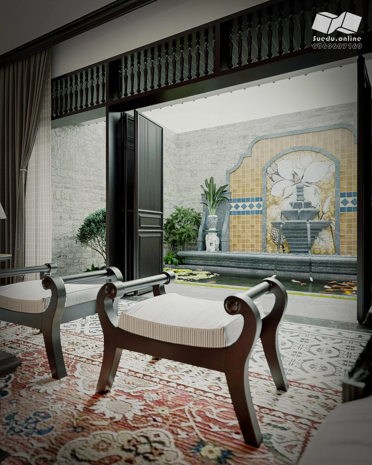 SketchUp Free Living Room Indochine Vantage Free Download SketchUp Models ID 100000427 (Phan Thuc)