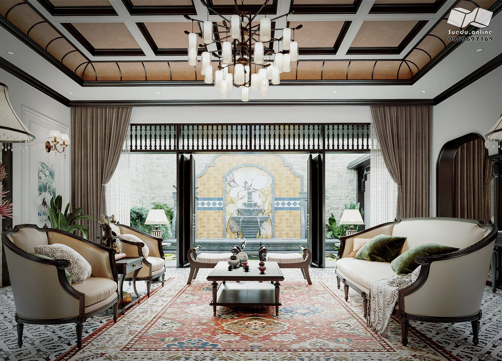 SketchUp Free Living Room Indochine Vantage Free Download SketchUp Models ID 100000427 (Phan Thuc)