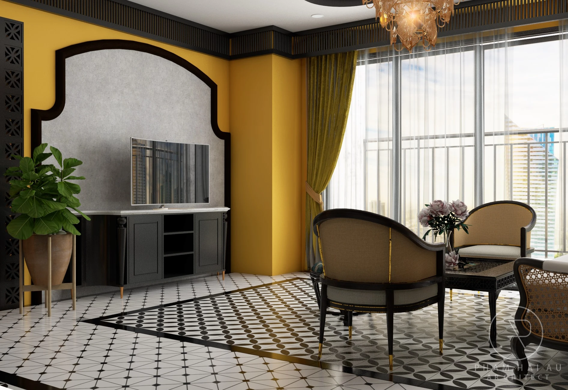 Living Room Indochine Vray Enscape Model Free Download ID 100000258 (Hai Au)