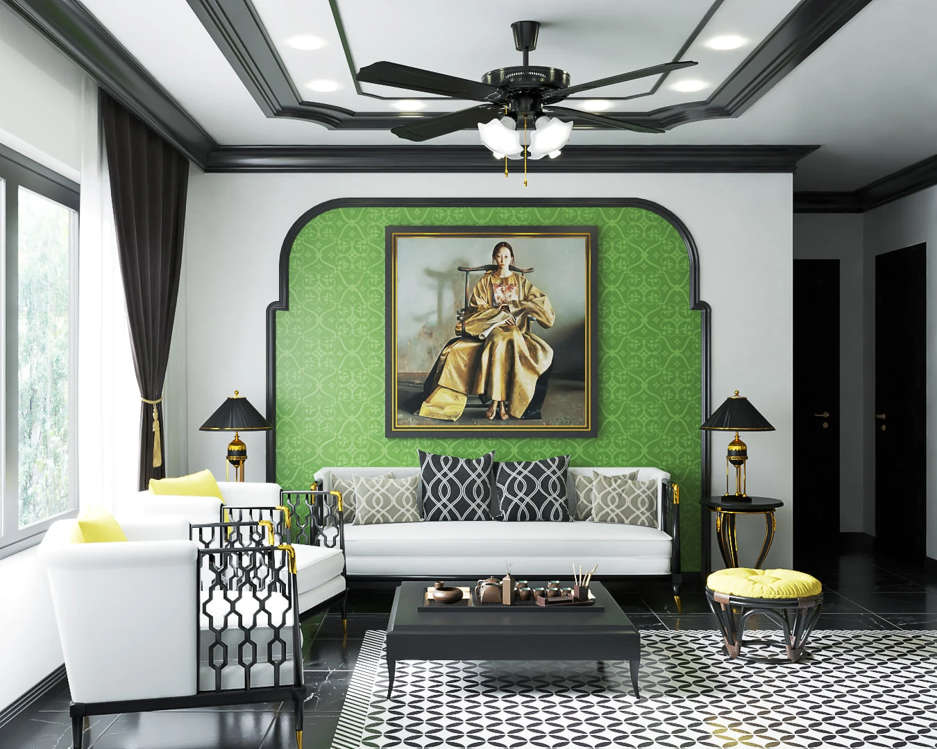 SketchUp Free Living Room Indochine Vray Free Sketchup Scene Download ID 100000300 (Duy Giang)