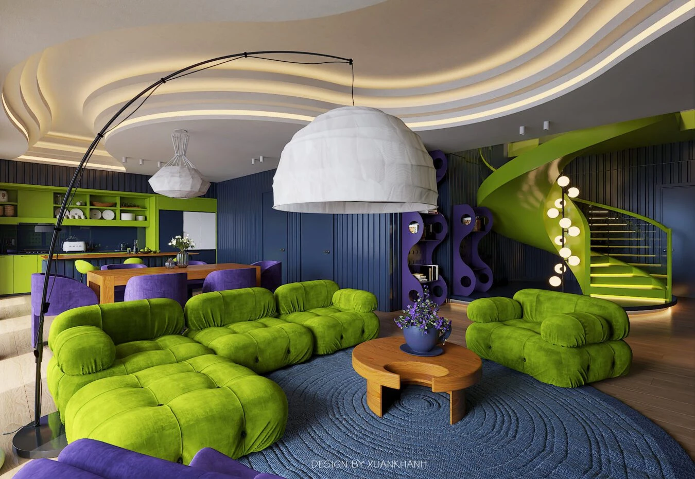 Living Room Modern 3D Model Free Download SketchUp ID 100000355 (Xuan Khanh)