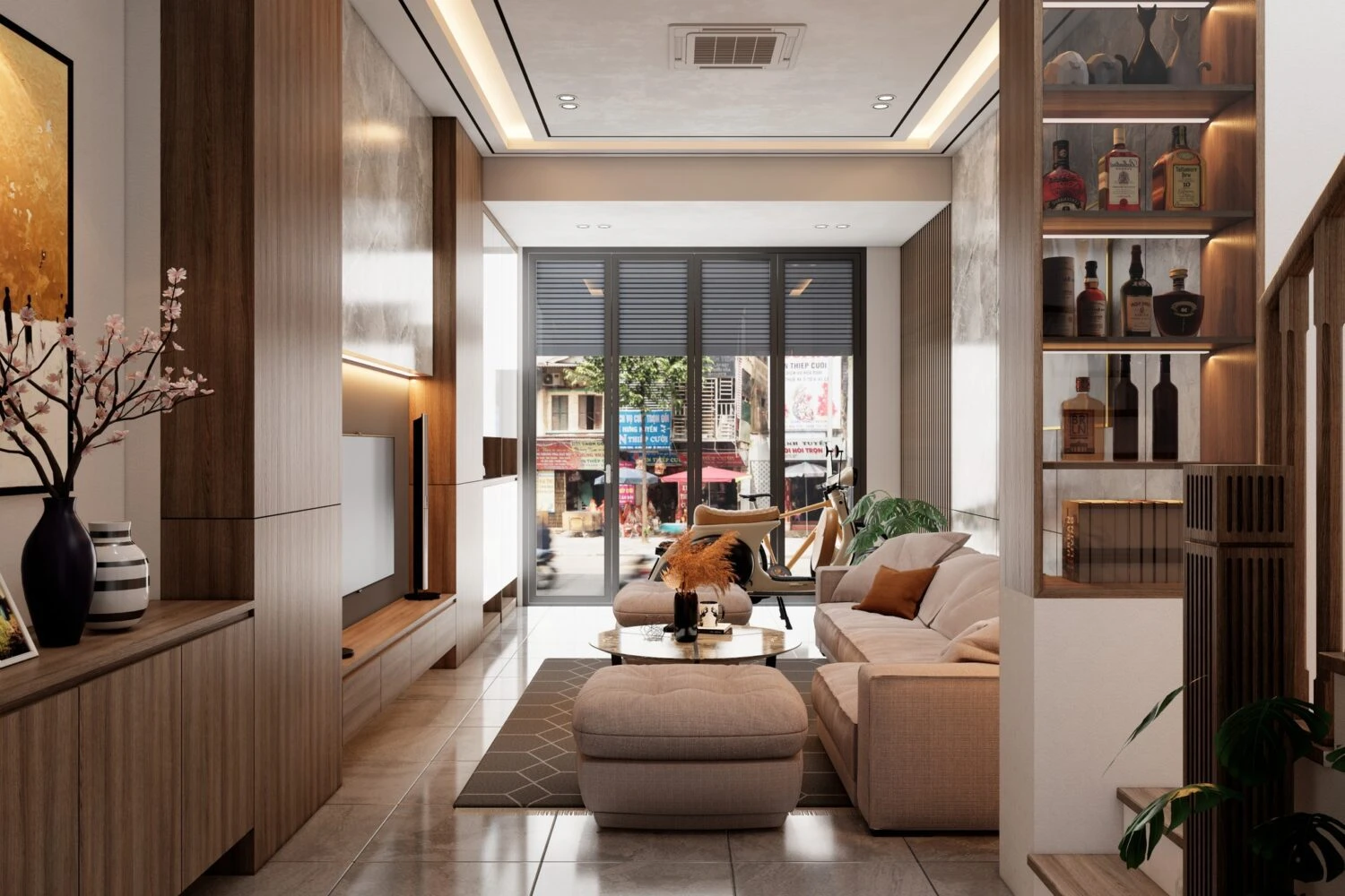 Living Room Modern Enscape 3D Model Free Download SketchUp ID 100000385 (Sang Nguyen)