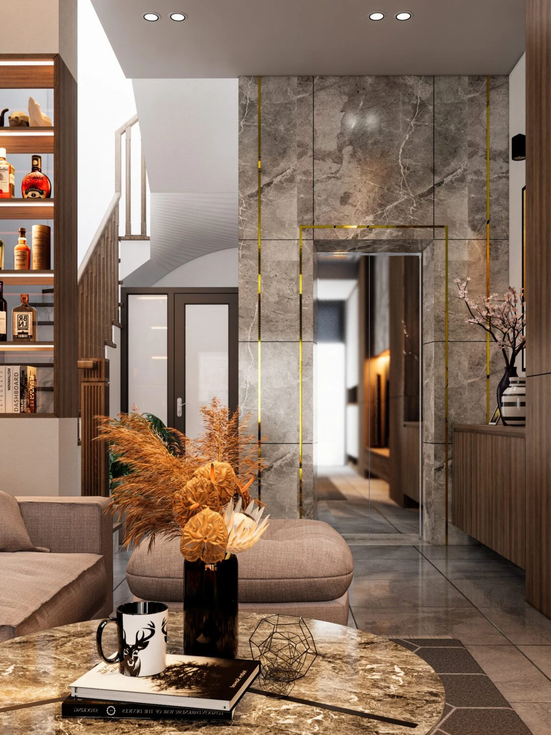 Living Room Modern Enscape 3D Model Free Download SketchUp ID 100000385 (Sang Nguyen)