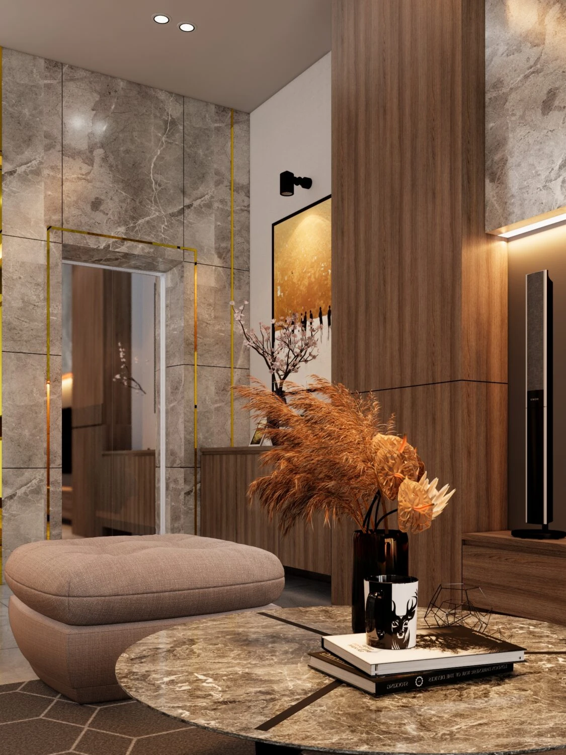 Living Room Modern Enscape 3D Model Free Download SketchUp ID 100000385 (Sang Nguyen)