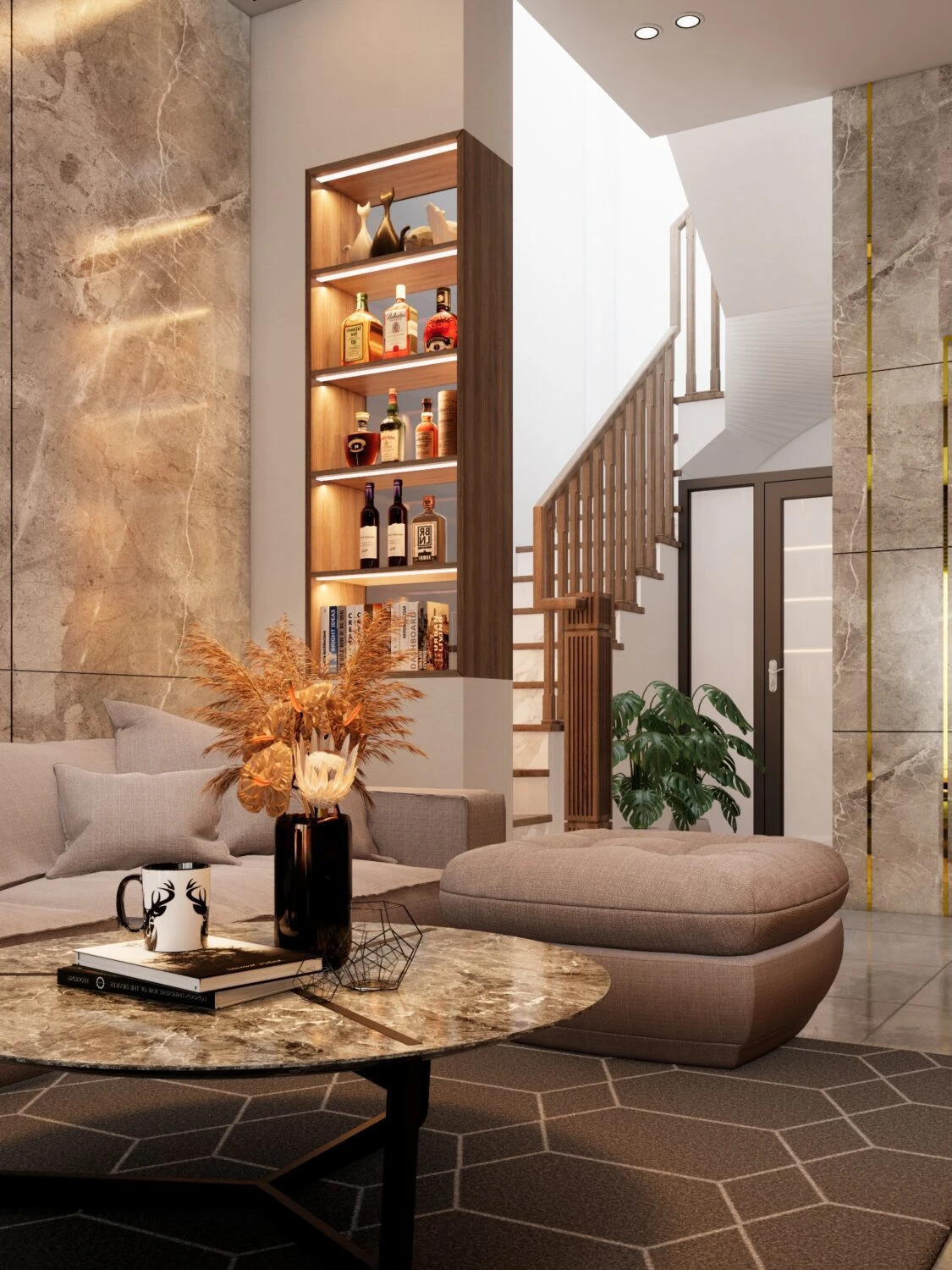 Living Room Modern Enscape 3D Model Free Download SketchUp ID 100000385 (Sang Nguyen)