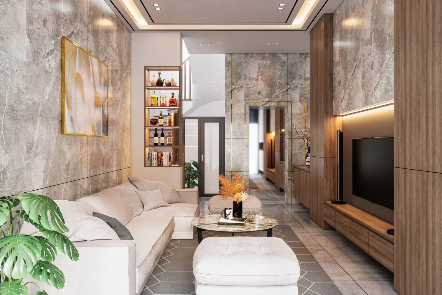 Living Room Modern Enscape 3D Model Free Download SketchUp ID 100000385 (Sang Nguyen)