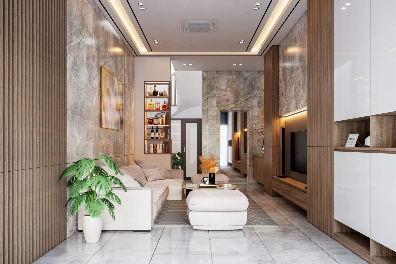 Living Room Modern Enscape 3D Model Free Download SketchUp ID 100000385 (Sang Nguyen)