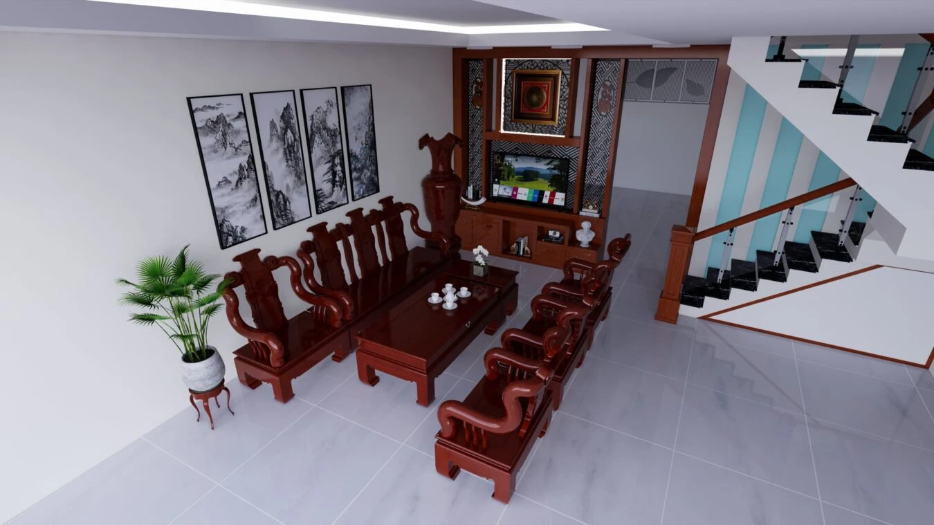 Living Room Modern Enscape SketchUp Model Download Free ID 100000349 (Le Giang Long)