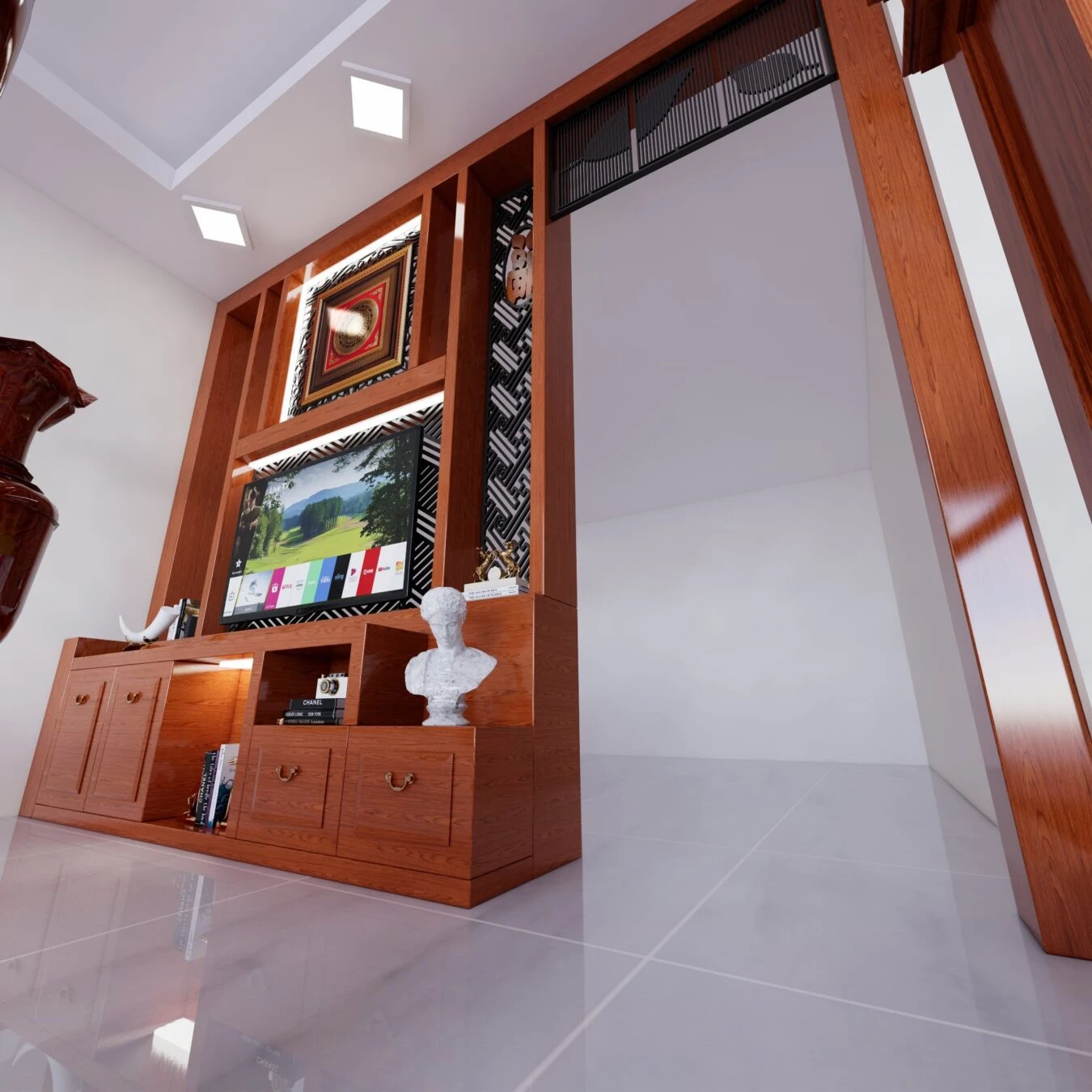 Living Room Modern Enscape SketchUp Model Download Free ID 100000349 (Le Giang Long)