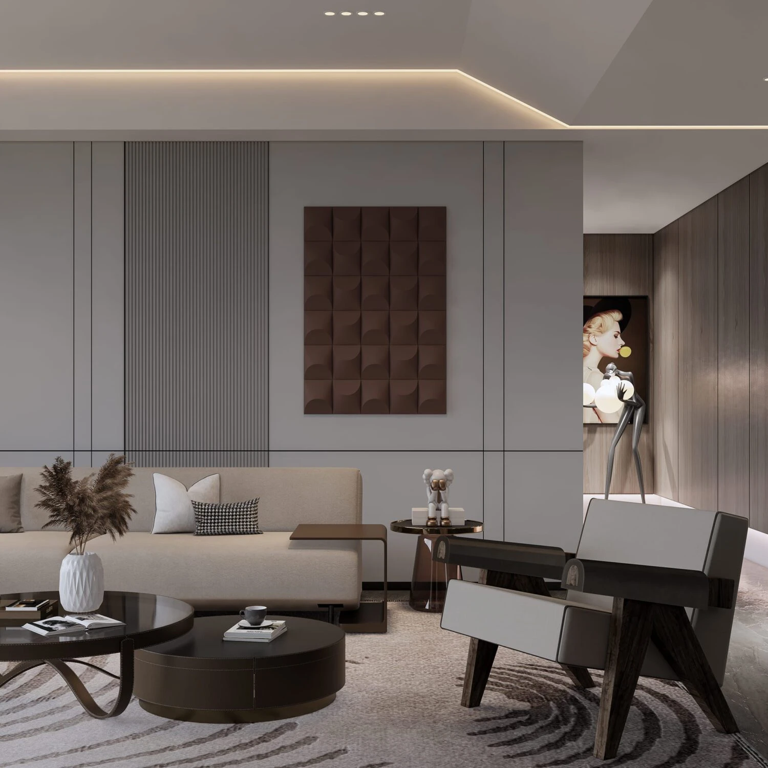 SketchUp Free Living Room Modern Enscape SketchUp Model Download Free ID 100000409 (Phan Duc Luong)