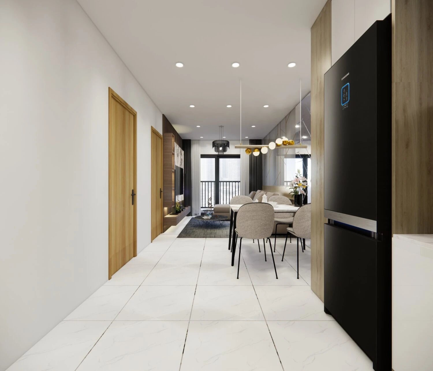 Living Room Modern Enscape SketchUp Model Free Download ID 100000373 (Hoang Nguyen)