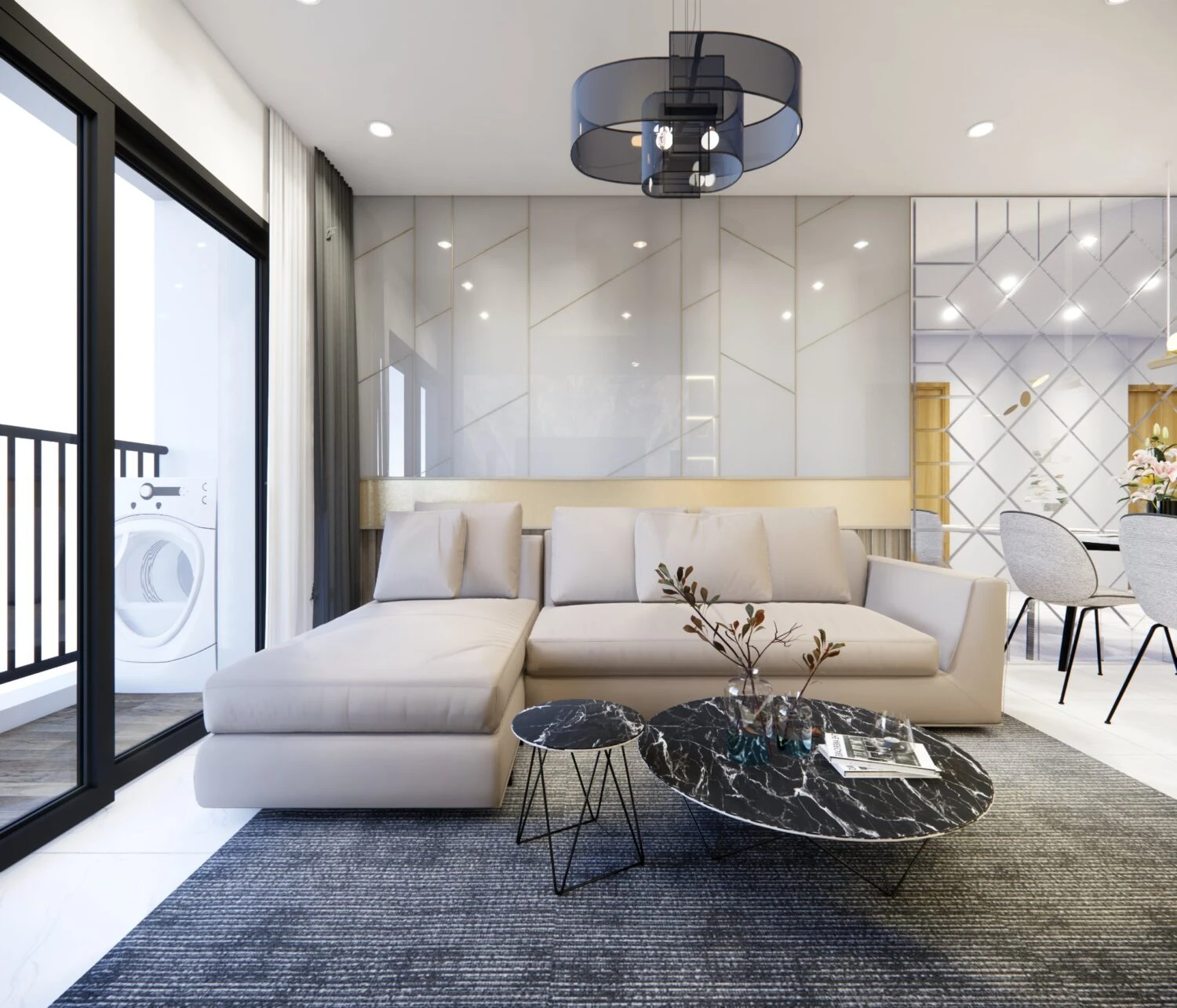 Living Room Modern Enscape SketchUp Model Free Download ID 100000373 (Hoang Nguyen)