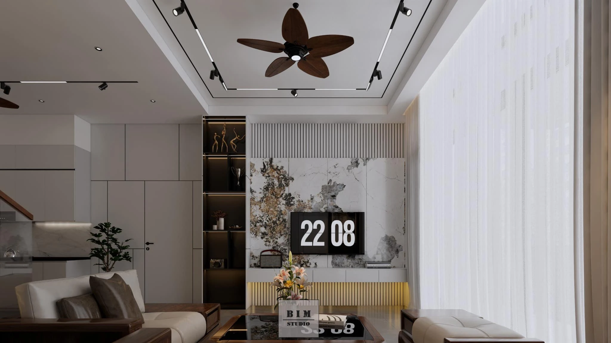 Living Room Modern Enscape SketchUp Model Free Download ID 100000421 (Cuong Nguyen)