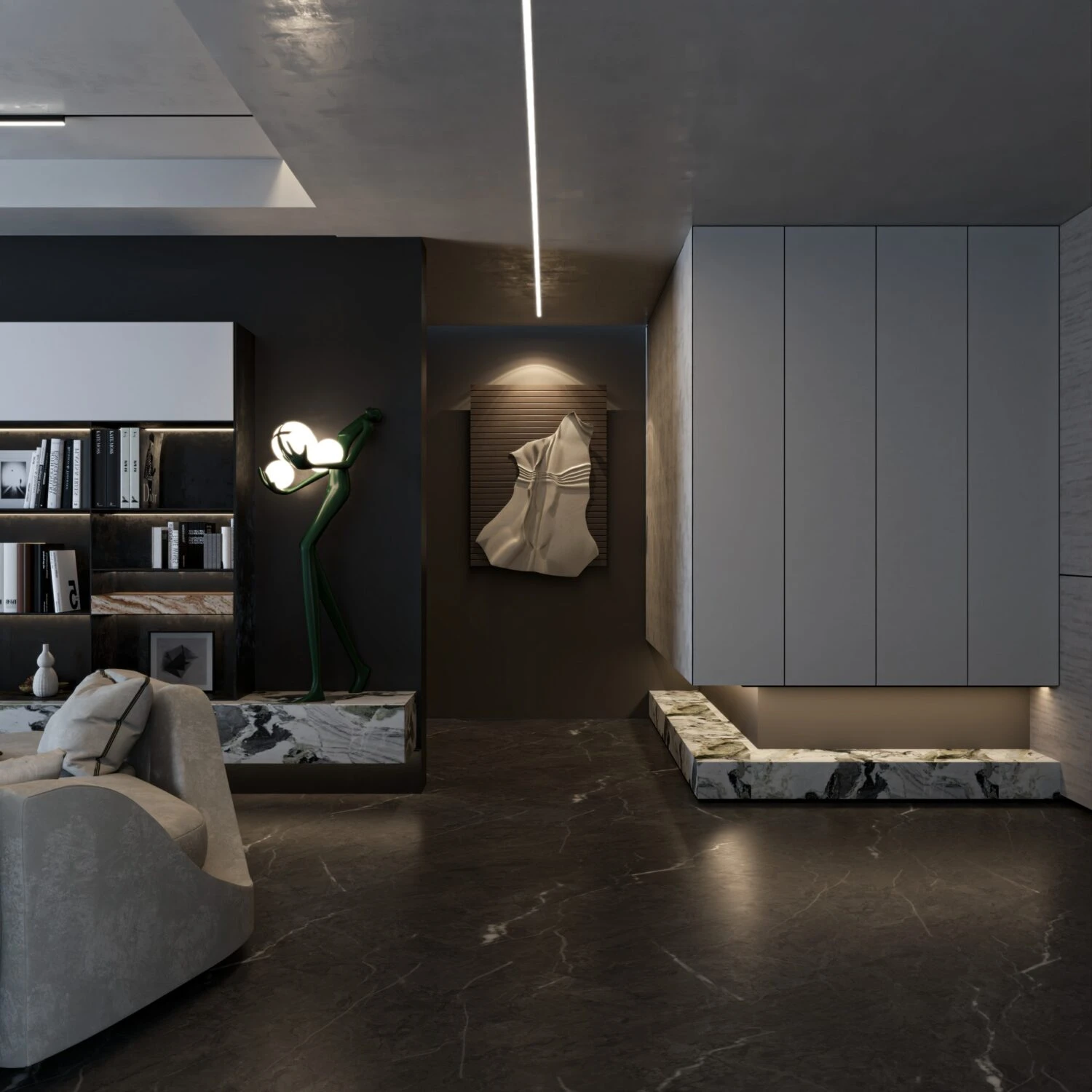 Living Room Modern Vantage SketchUp Model Free Download ID 100000403 (Cao Ba Trinh)