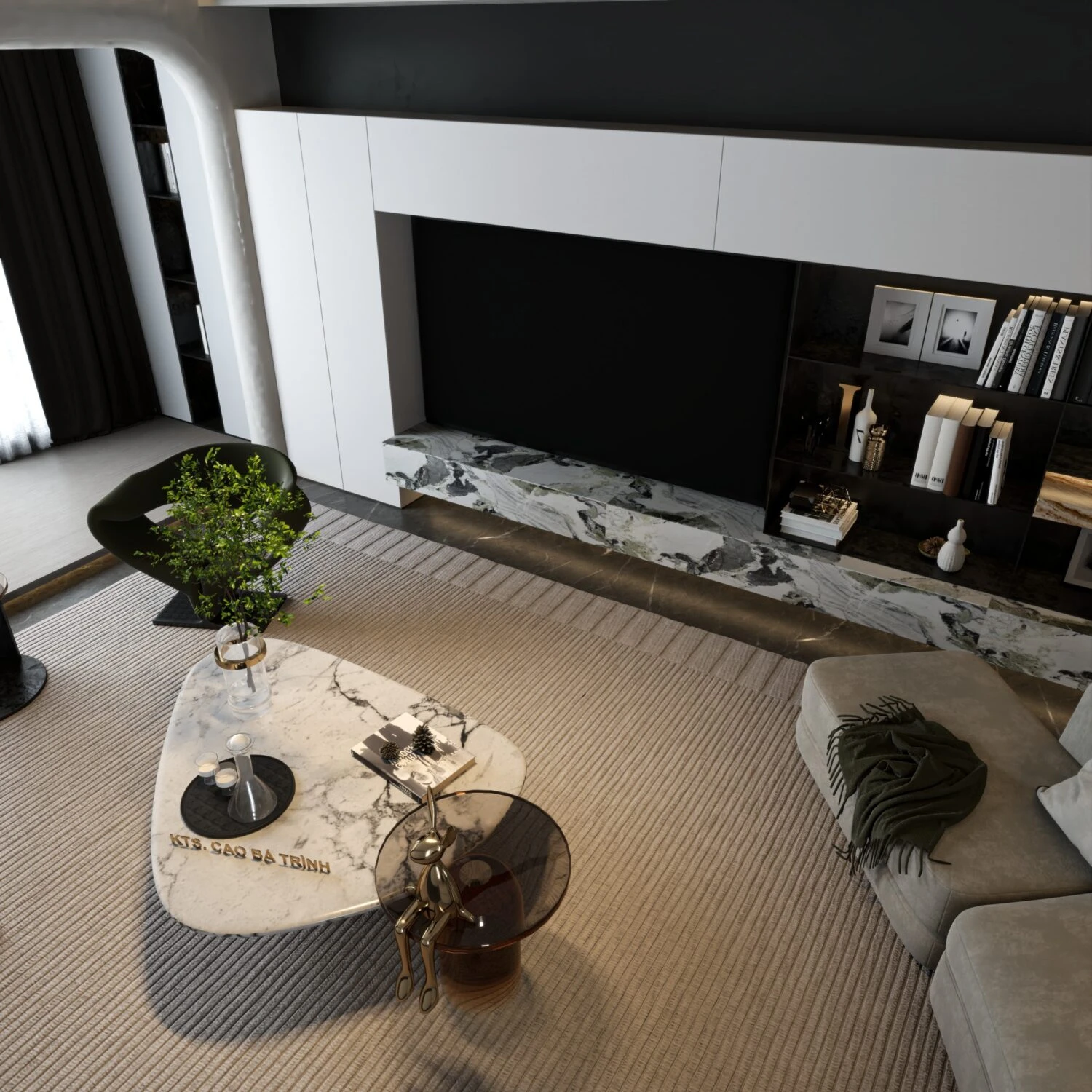 Living Room Modern Vantage SketchUp Model Free Download ID 100000403 (Cao Ba Trinh)