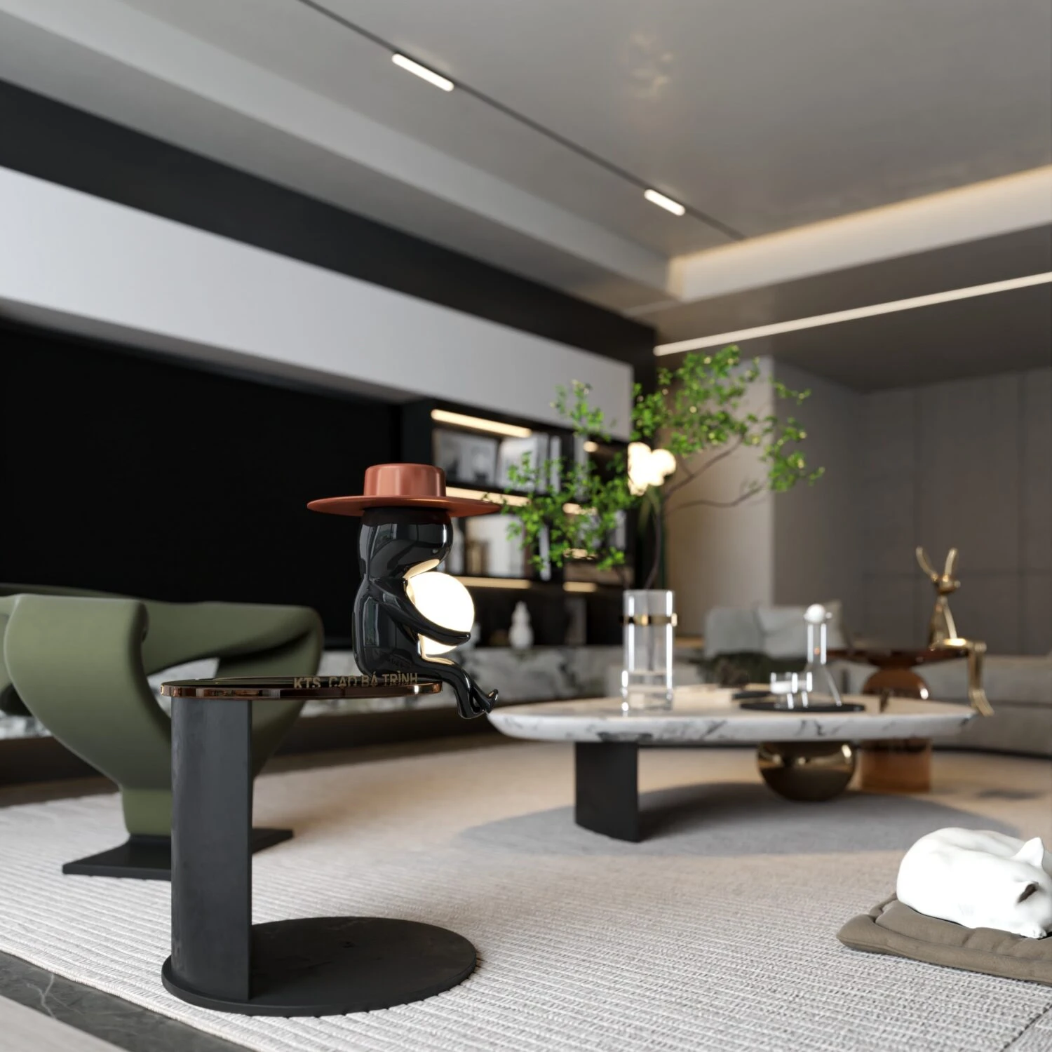 Living Room Modern Vantage SketchUp Model Free Download ID 100000403 (Cao Ba Trinh)