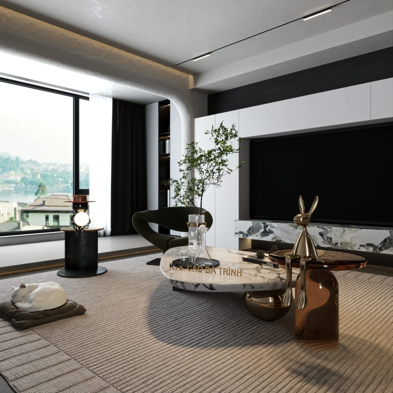Living Room Modern Vantage SketchUp Model Free Download ID 100000403 (Cao Ba Trinh)