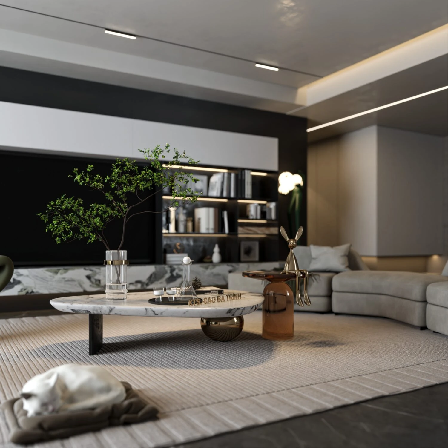 Living Room Modern Vantage SketchUp Model Free Download ID 100000403 (Cao Ba Trinh)