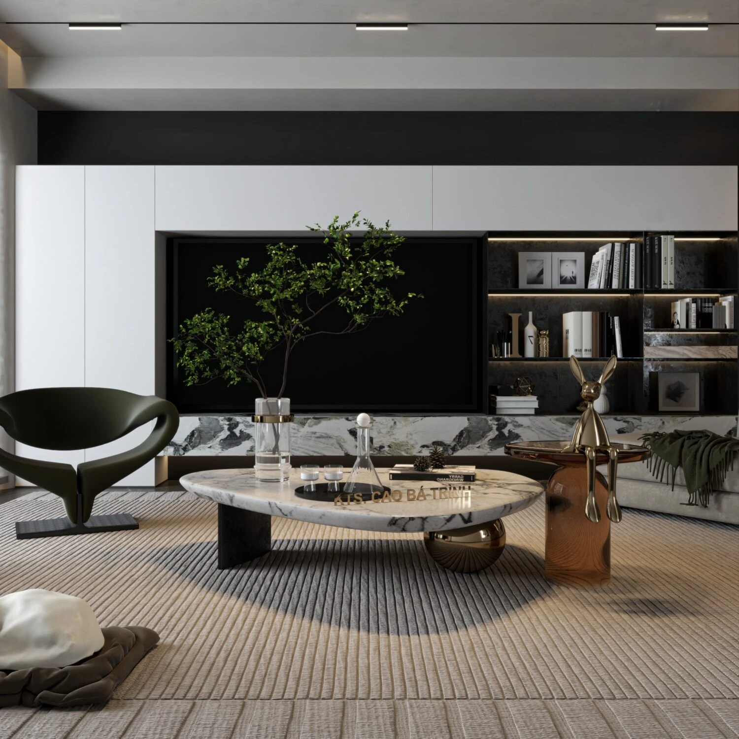 Living Room Modern Vantage SketchUp Model Free Download ID 100000403 (Cao Ba Trinh)