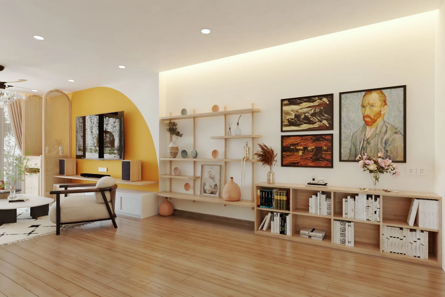 SketchUp Free Living Room Modern Vray Enscape Model Free Download ID 100000318 (Le Tien Dung)