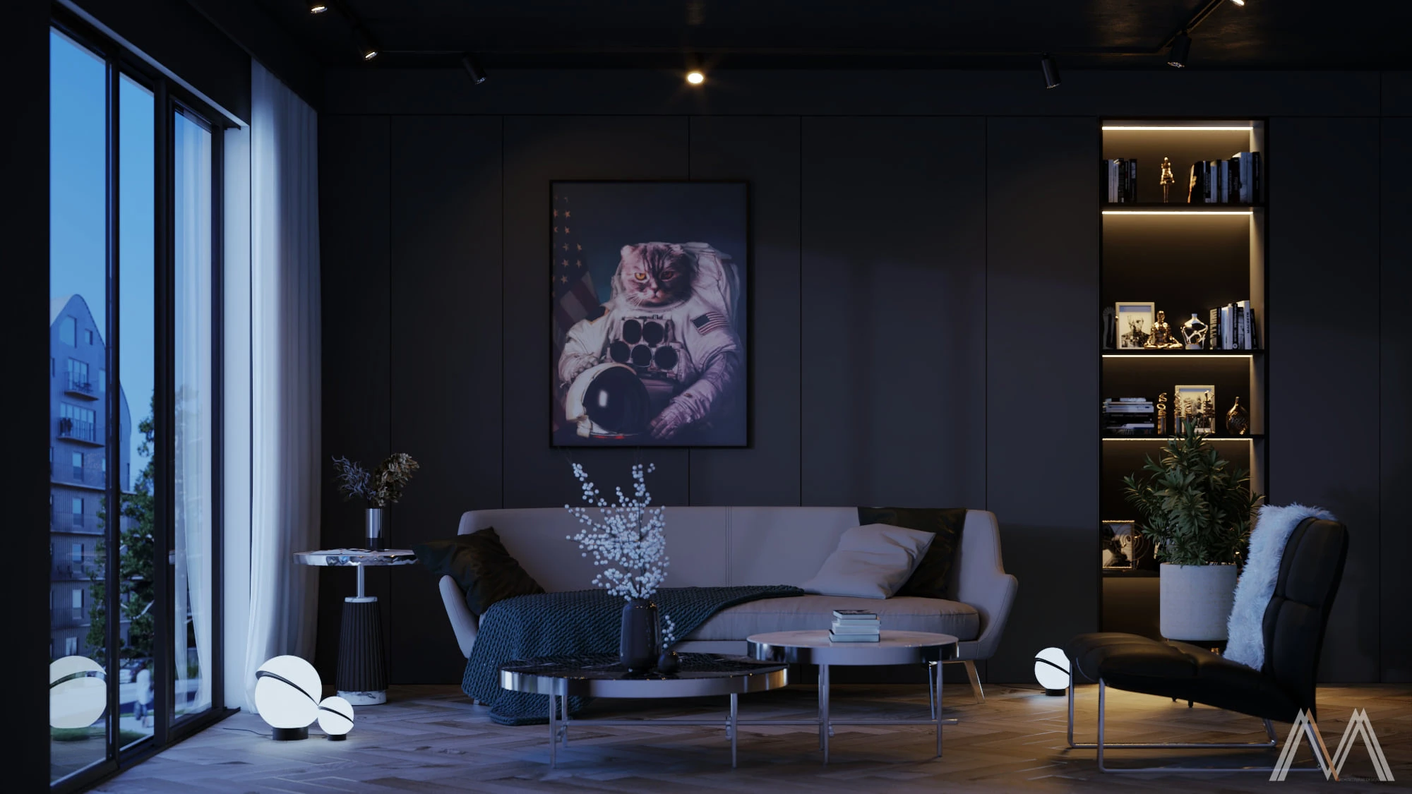 Living Room Modern Vray Free Sketchup Scene Download ID 100000270 (Minh Truong)