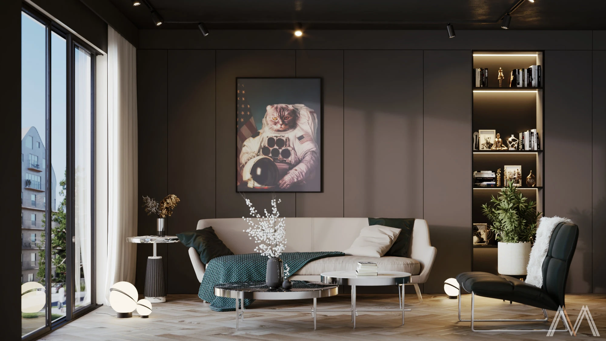 Living Room Modern Vray Free Sketchup Scene Download ID 100000270 (Minh Truong)