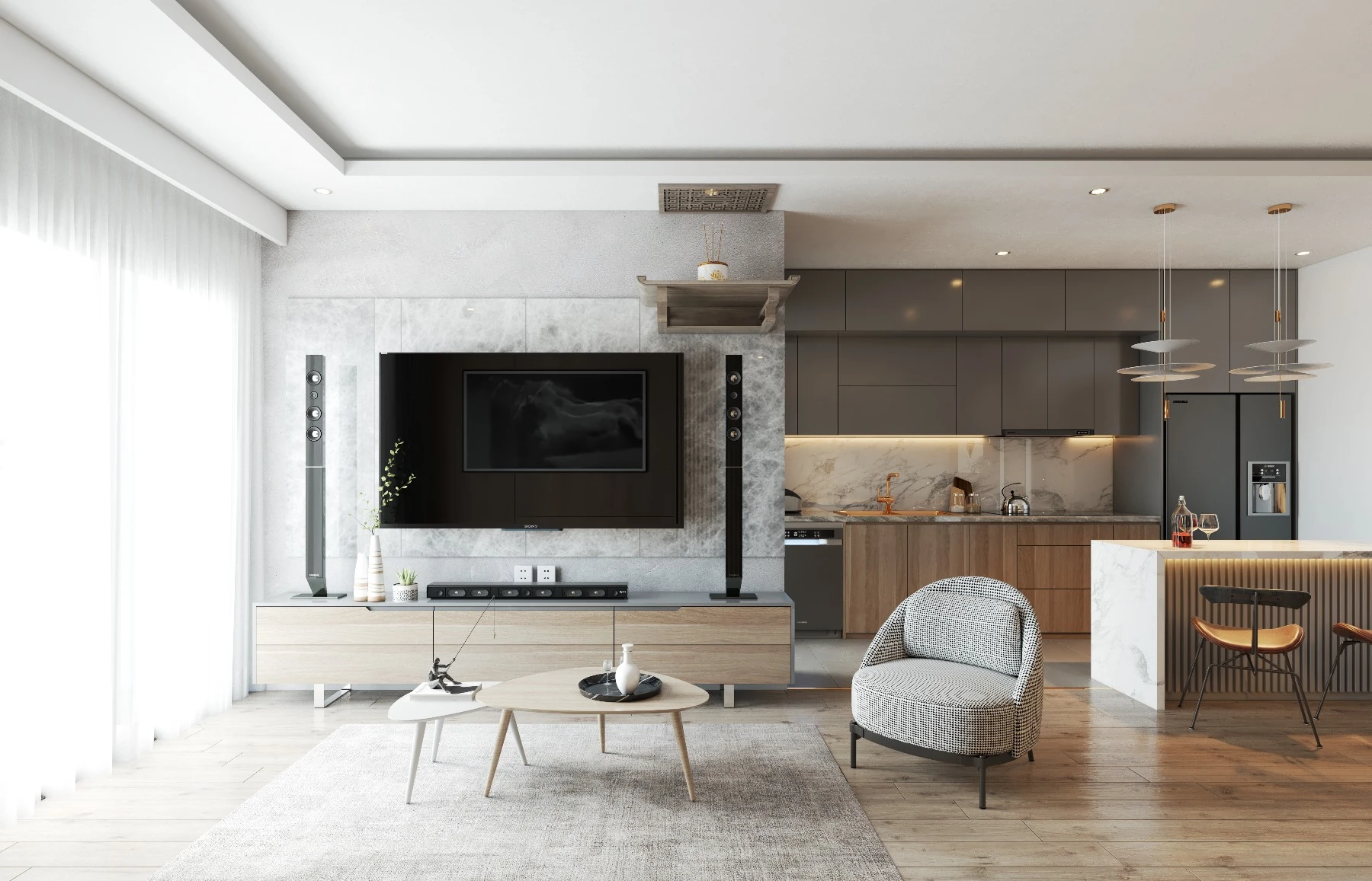 Living Room Modern Vray Sketchup Model Free Download ID 100000276 (Ha Anh)