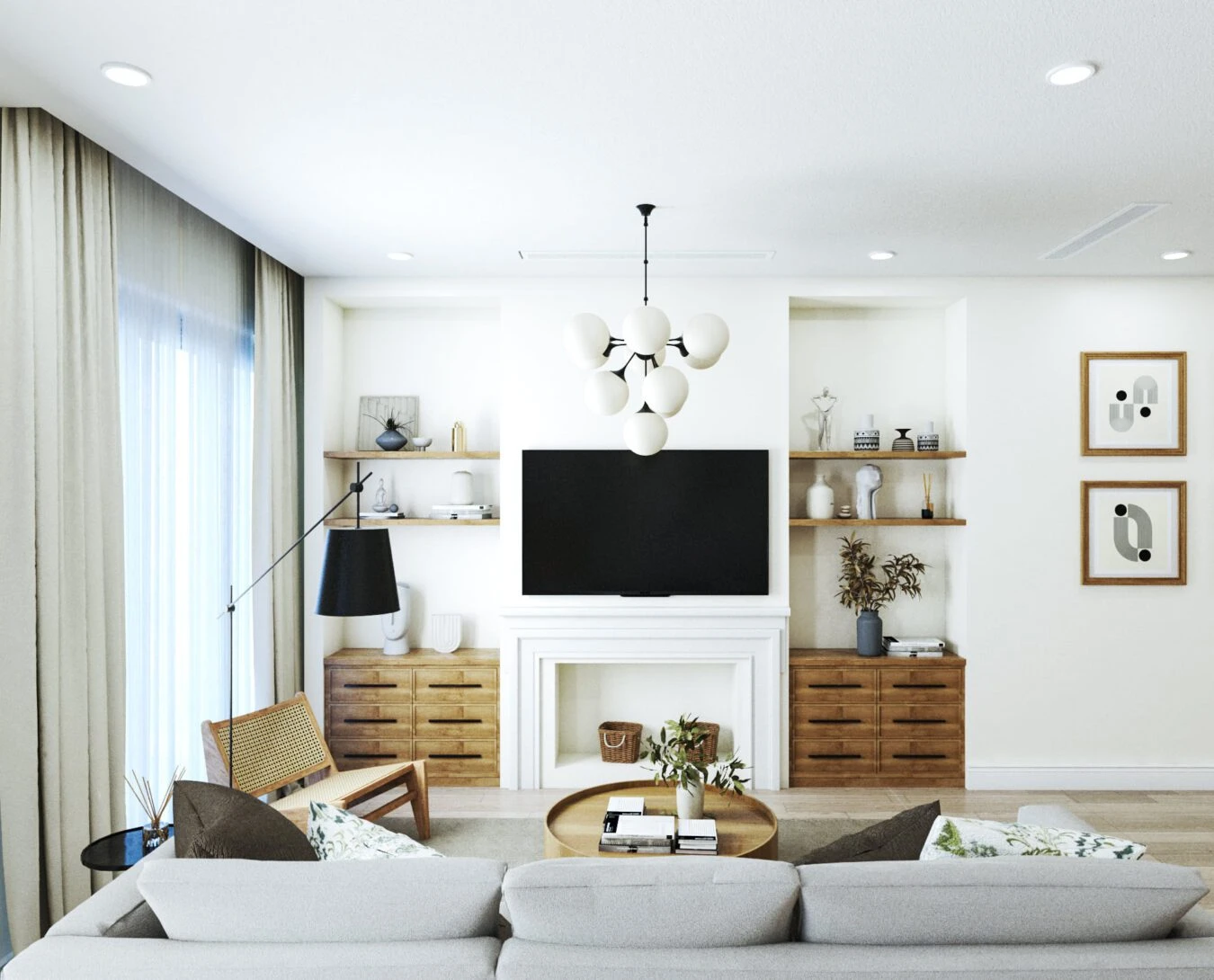 Living Room SketchUp Model Download Vray Modern Free ID 100000338 (Phan Khoi)