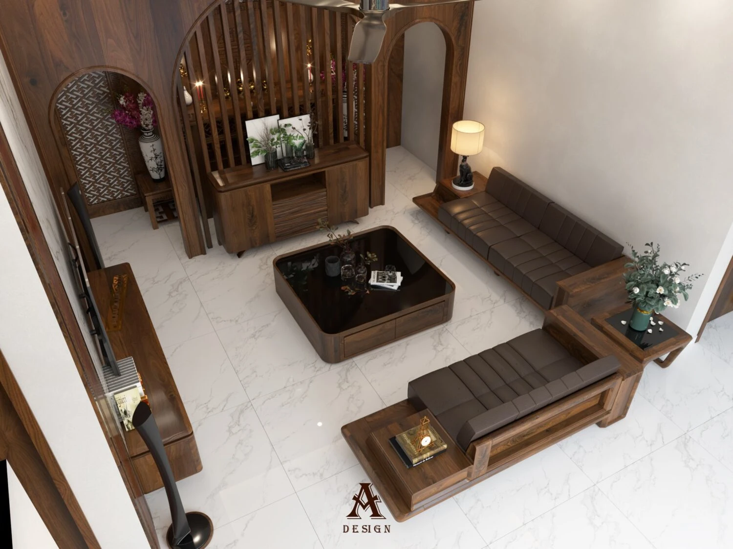 Living Room SketchUp Model Download Vray Modern Free ID 100000369 (An Doan)