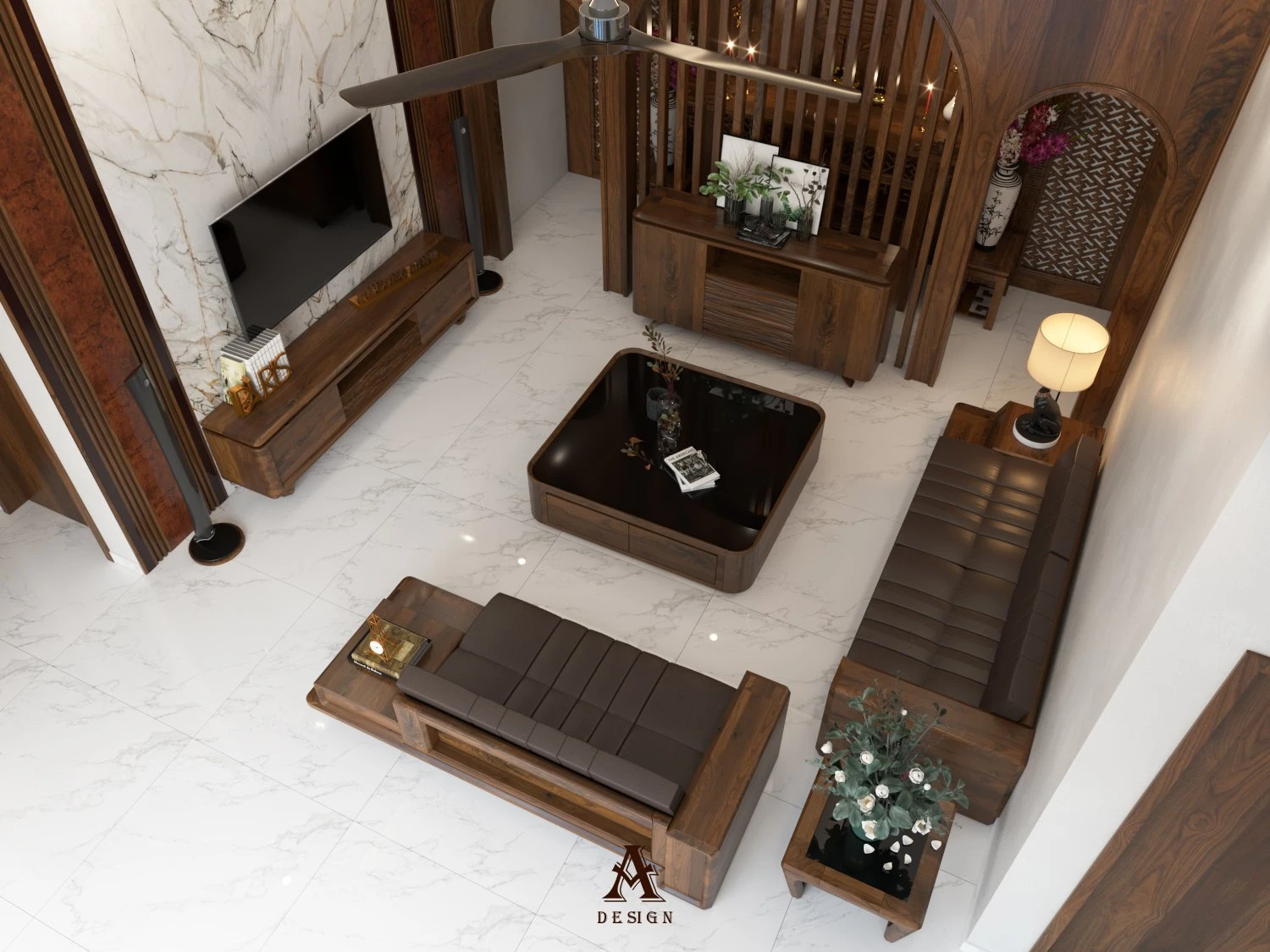 Living Room SketchUp Model Download Vray Modern Free ID 100000369 (An Doan)