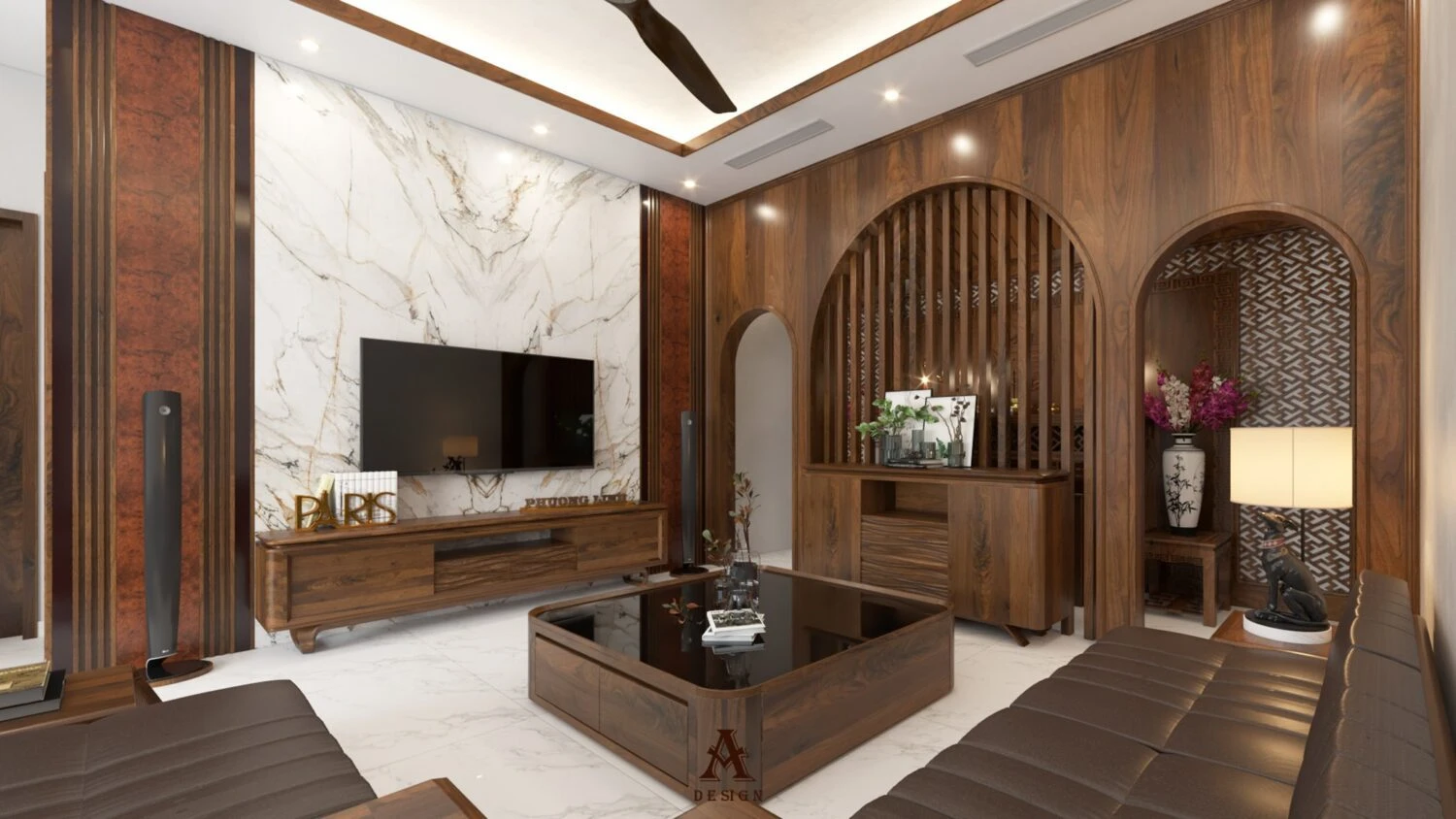 Living Room SketchUp Model Download Vray Modern Free ID 100000369 (An Doan)