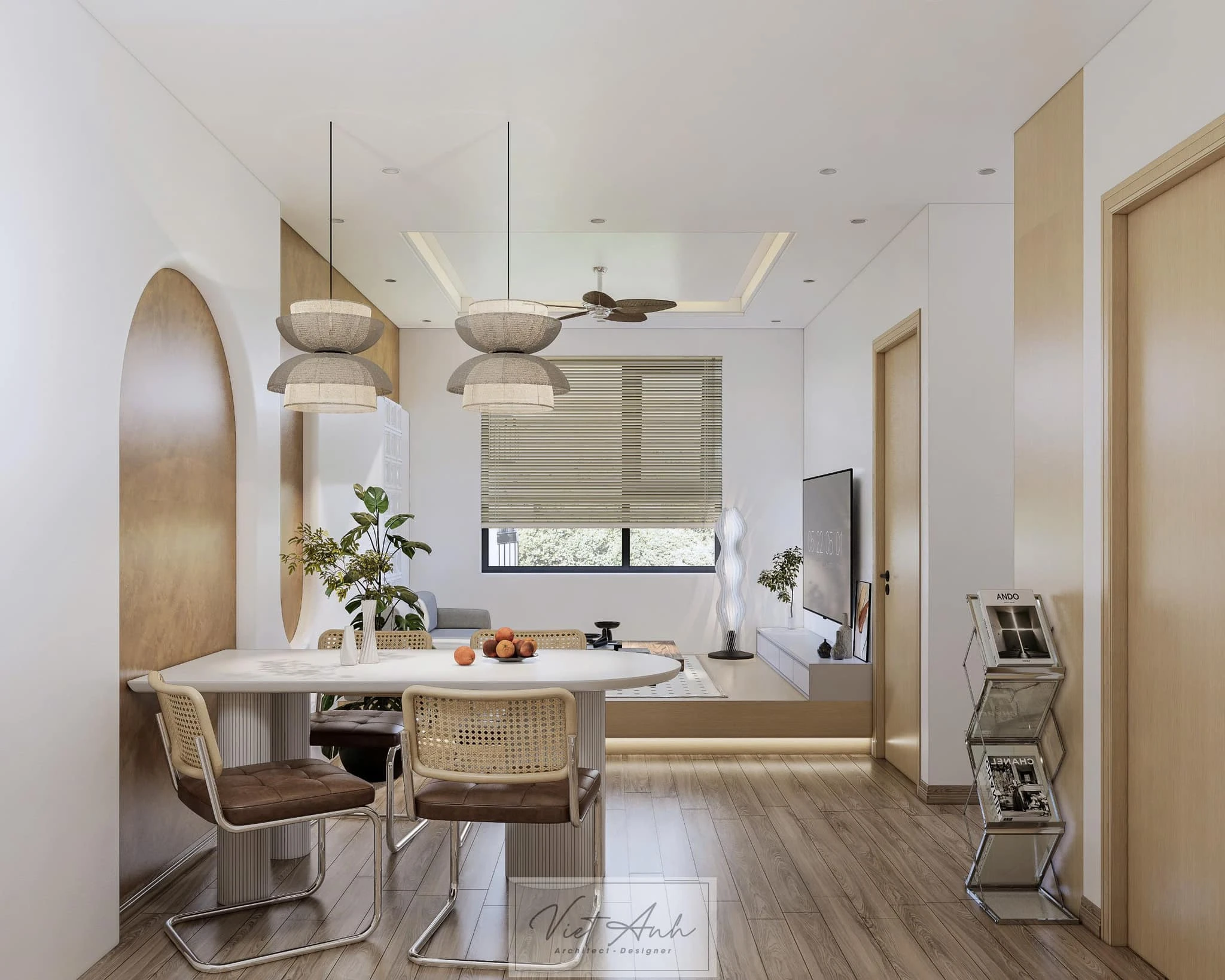 Living Room SketchUp Model Free Download Enscape Modern ID 100000423 (Viet Anh)