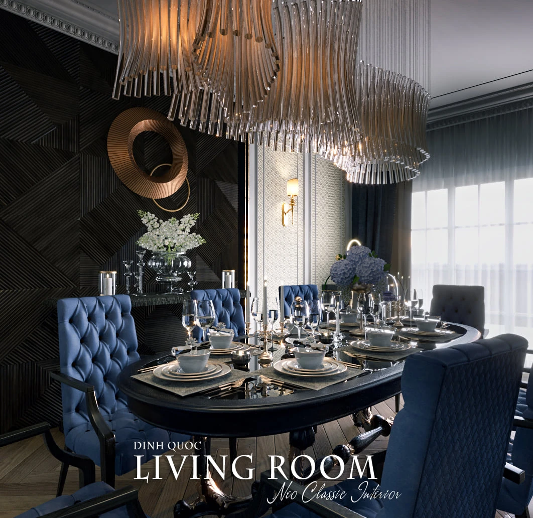 Living Room SketchUp Model Free Download Neo Classic ID 100000363 (Nguyen Dinh Quoc)