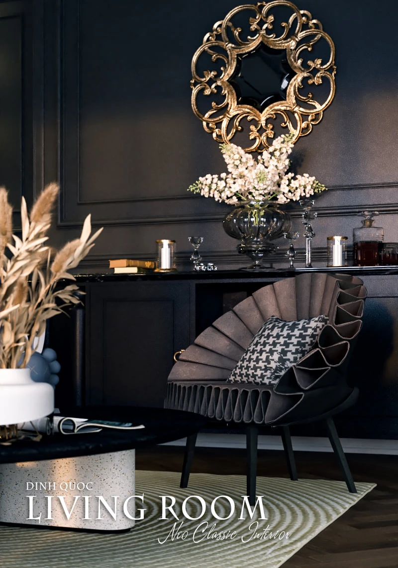 Living Room SketchUp Model Free Download Neo Classic ID 100000363 (Nguyen Dinh Quoc)